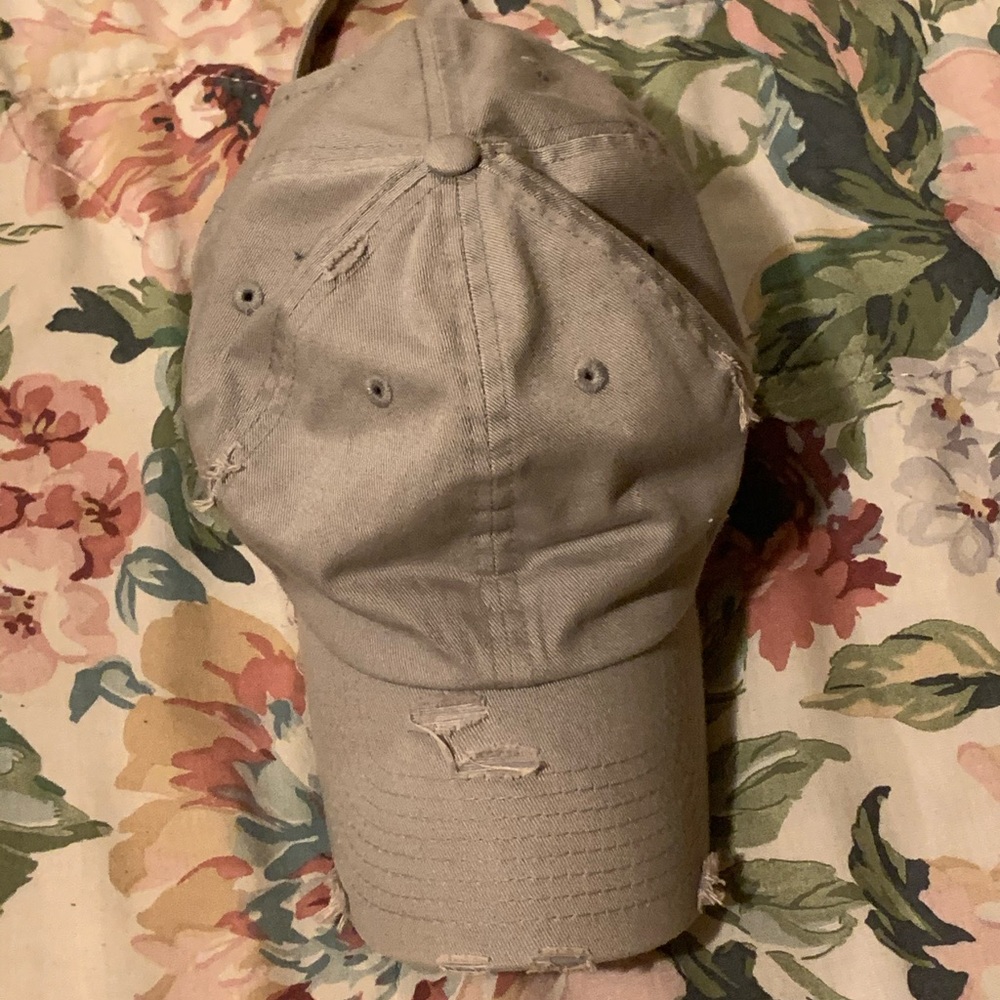 Gray Distressed Dad Hat